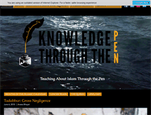 Tablet Screenshot of knowledgethroughthepen.com